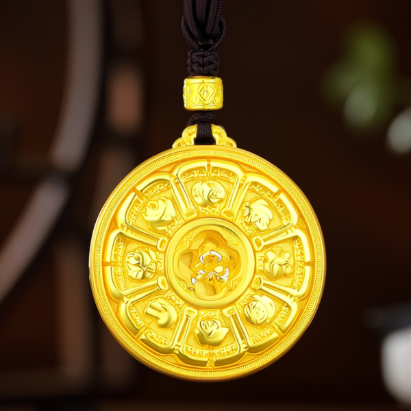 男式黄金吊坠图